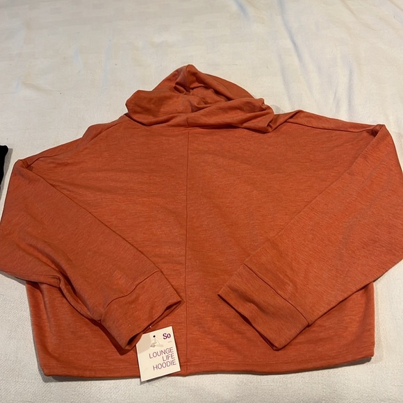 NWT so/ Kohls Orange hooded top - Picture 2 of 4